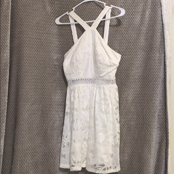Lace white mini dress - Picture 1 of 4